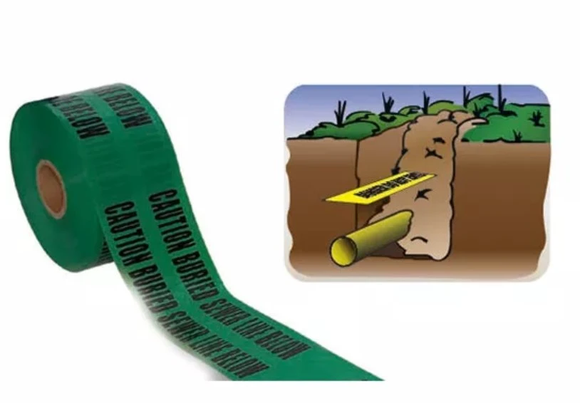 underground marking tape application